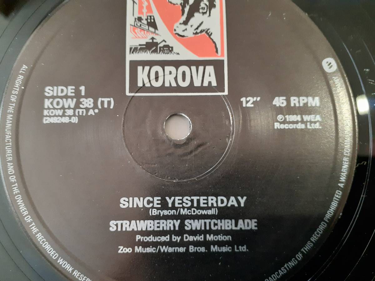 STRAWBERRY SWITCHBLADE　ストロベリー・スウィッチブレイド　Since Yesterday　UK盤 12” シングルレコード_画像4