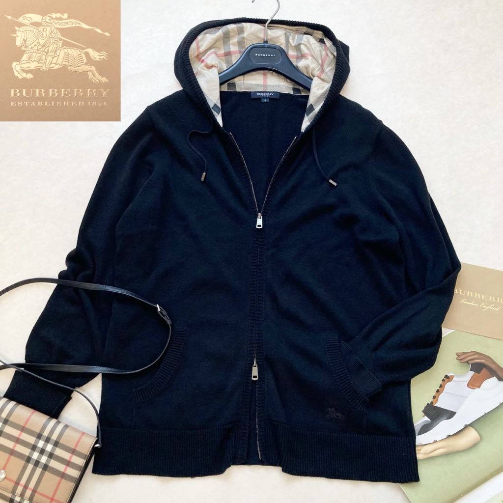 大きいサイズ◆バーバリー◆BURBERRY 5/44.46.48/XL-3L メガチェックコンビ☆ダブルジップフーデッドパーカー オールシーズン活躍♪♪_画像1