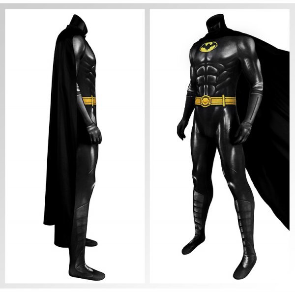 xd558工場直販 高品質 実物撮影 バットマン Batman ブルース・ウェイン ジャンプスーツ コスプレ衣装 ※マスク別途追加※_画像3