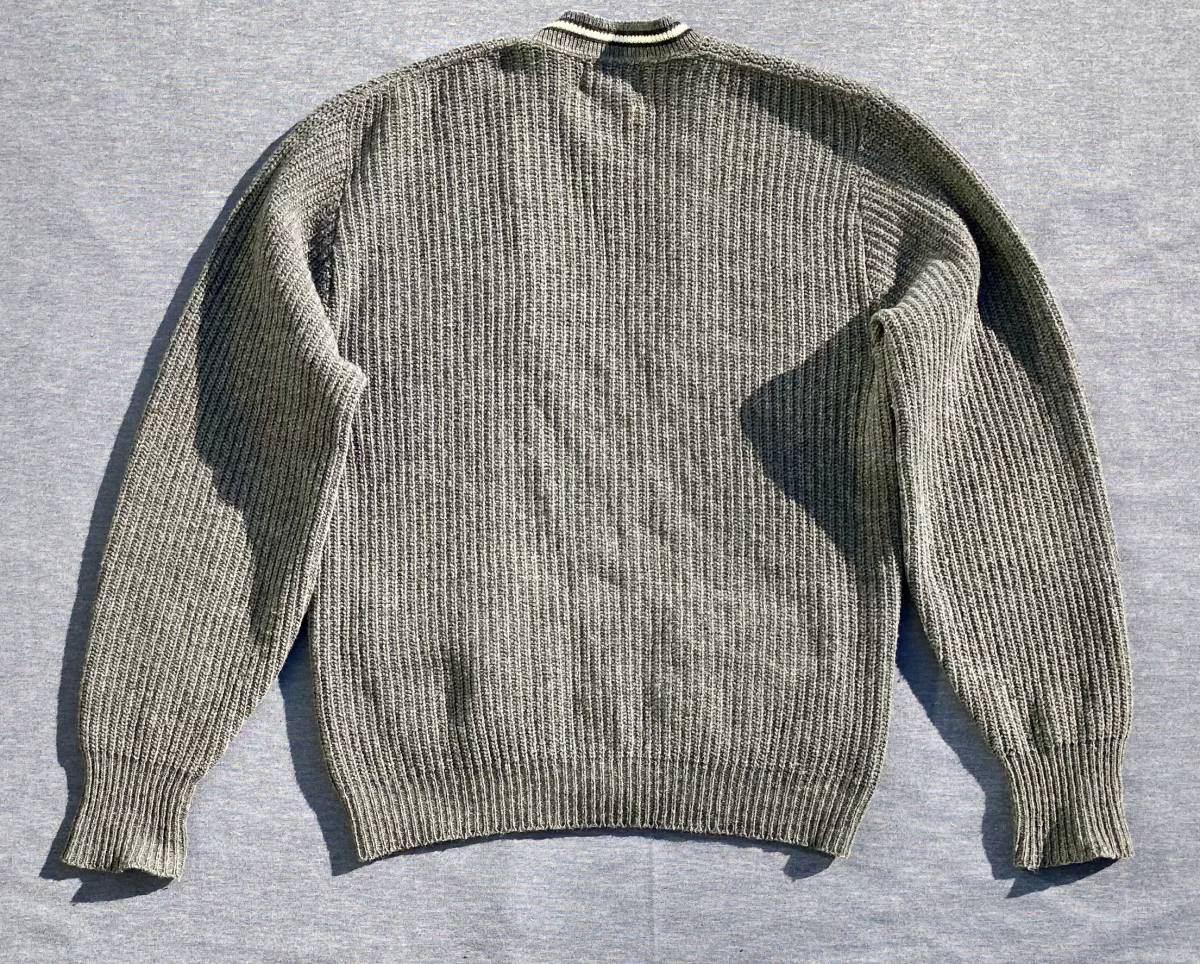 60s Vintage CAMPUS campus cardigan M gray 