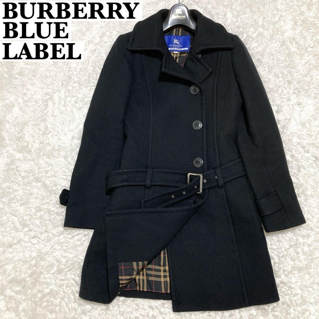 美品 バーバリーブルーレーベル BURBERRY BLUELABEL ロングコート