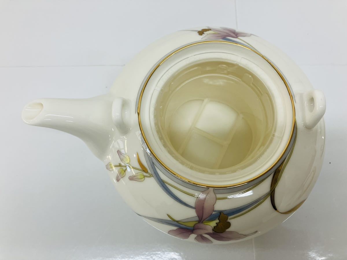 保谷謹製 蘭 茶器揃 セット 急須/湯呑 和食器 茶器 煎茶道具 茶道具 木箱_画像7