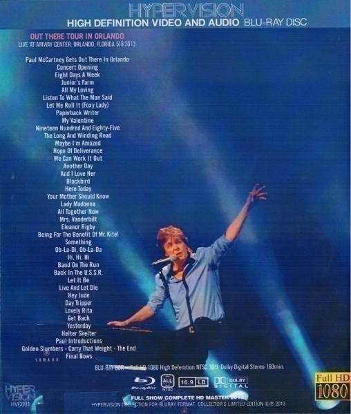 ポール・マッカートニー　PAUL McCARTNEY ORLANDO 2013 5/18 Florida blu-ray　ブルーレイ_画像2