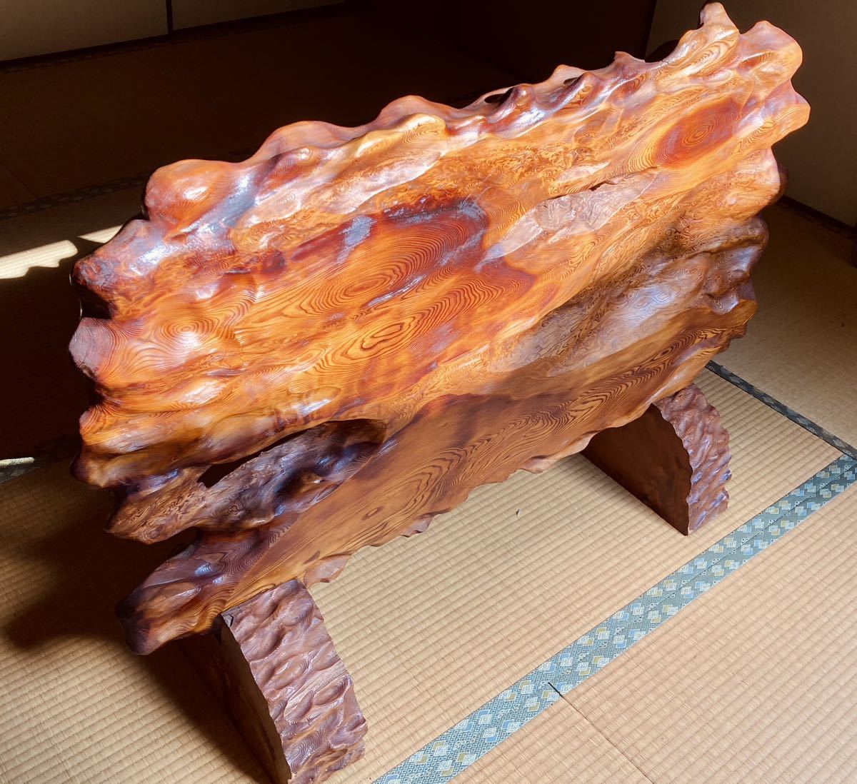 衝立/一枚板 銘木 古材 天然木 玄関飾り 素材 木製 置物 オブジェ