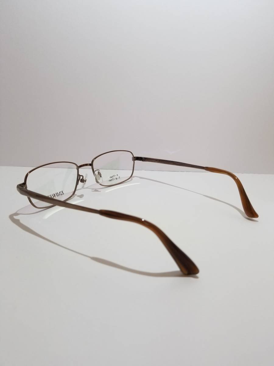 未使用 眼鏡 メガネフレーム EMPRESS 7010 TITANIUM チタンフレーム 軽量 オシャレ シンプル フルリム メンズ レディース 53口17-140 M-2_画像5