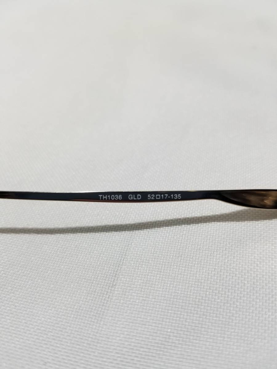 未使用 眼鏡 メガネフレーム TOMMY HILFIGER ブランド チタン 金属フレーム フチなし 男性 女性 メンズ レディース 52口17-135 A-4_画像8