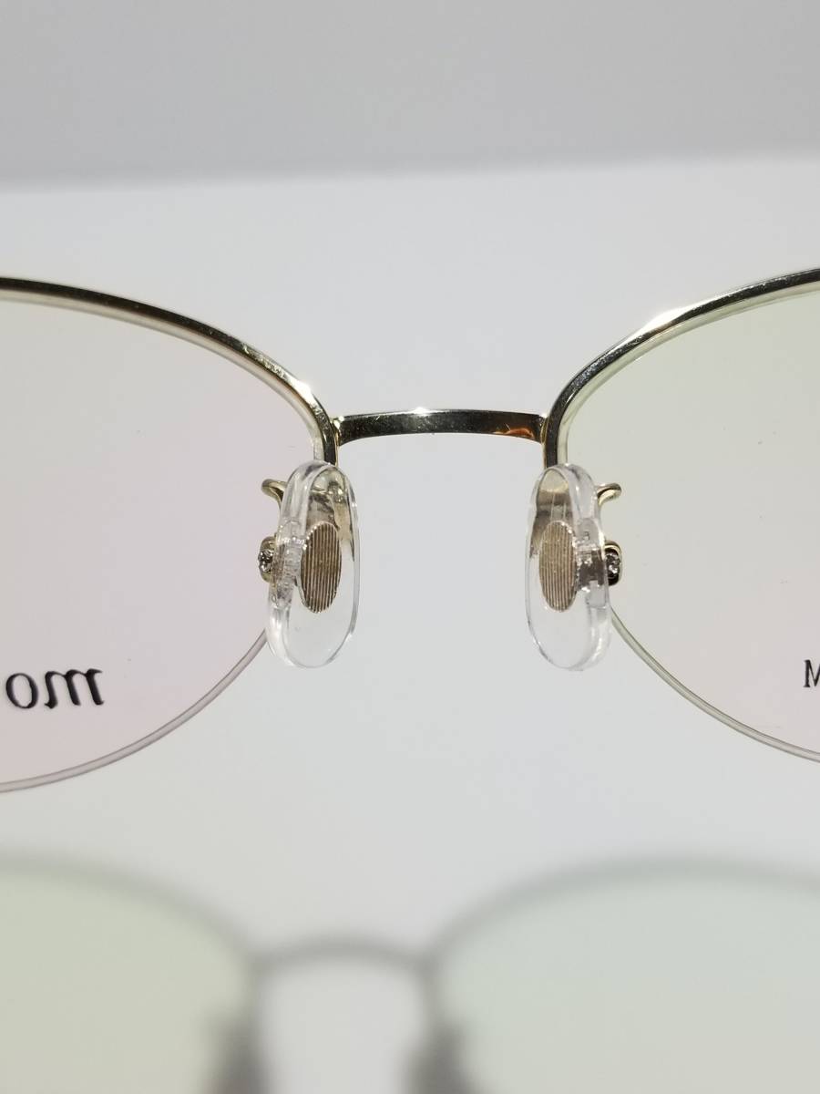 未使用 眼鏡 メガネフレーム moirence 68-605 チタン 軽量 オシャレ シンプル ハーフリム 男女兼用 メンズ レディース 52口17-135 M-2_画像6