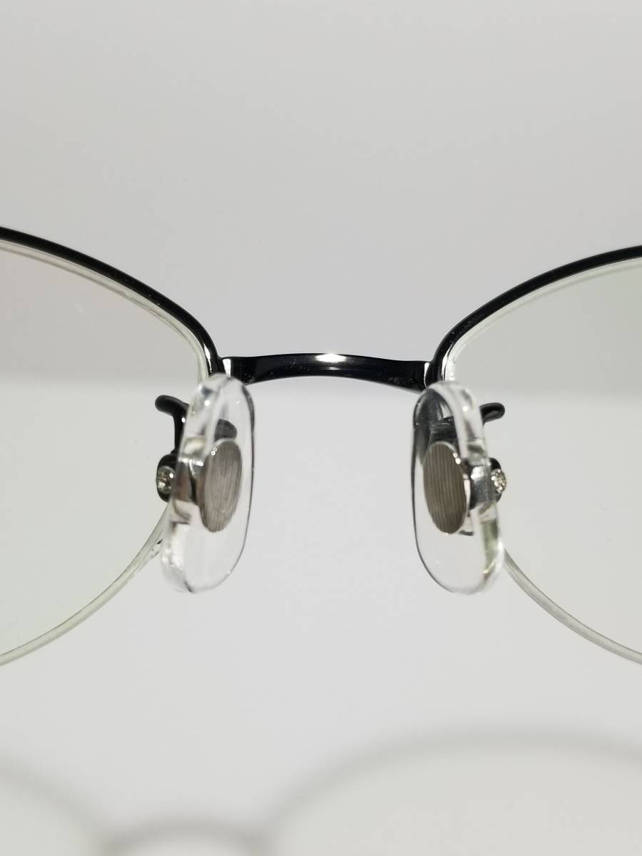 未使用 眼鏡 メガネフレーム RULAL 38031 COL5 スワロフスキー チタン オーバル型 ハーフリム 軽量 メンズ レディース 53口17-135 S-2_画像6