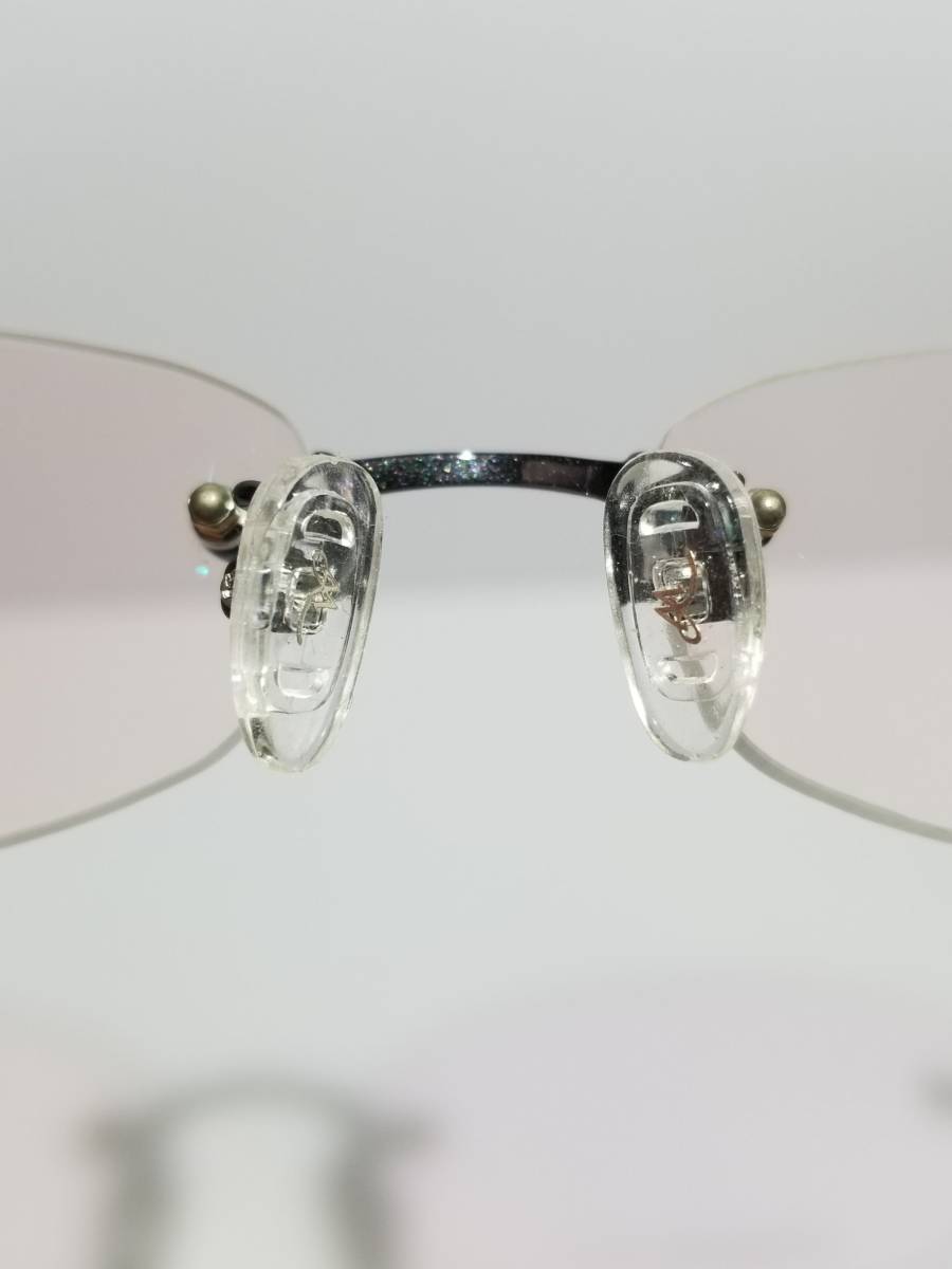 未使用 眼鏡 メガネフレーム WASEDA WS-1301P チタン 金属フレーム スクエア型 フチなし 軽量 男女兼用 メンズ レディース 53口17-140_画像6