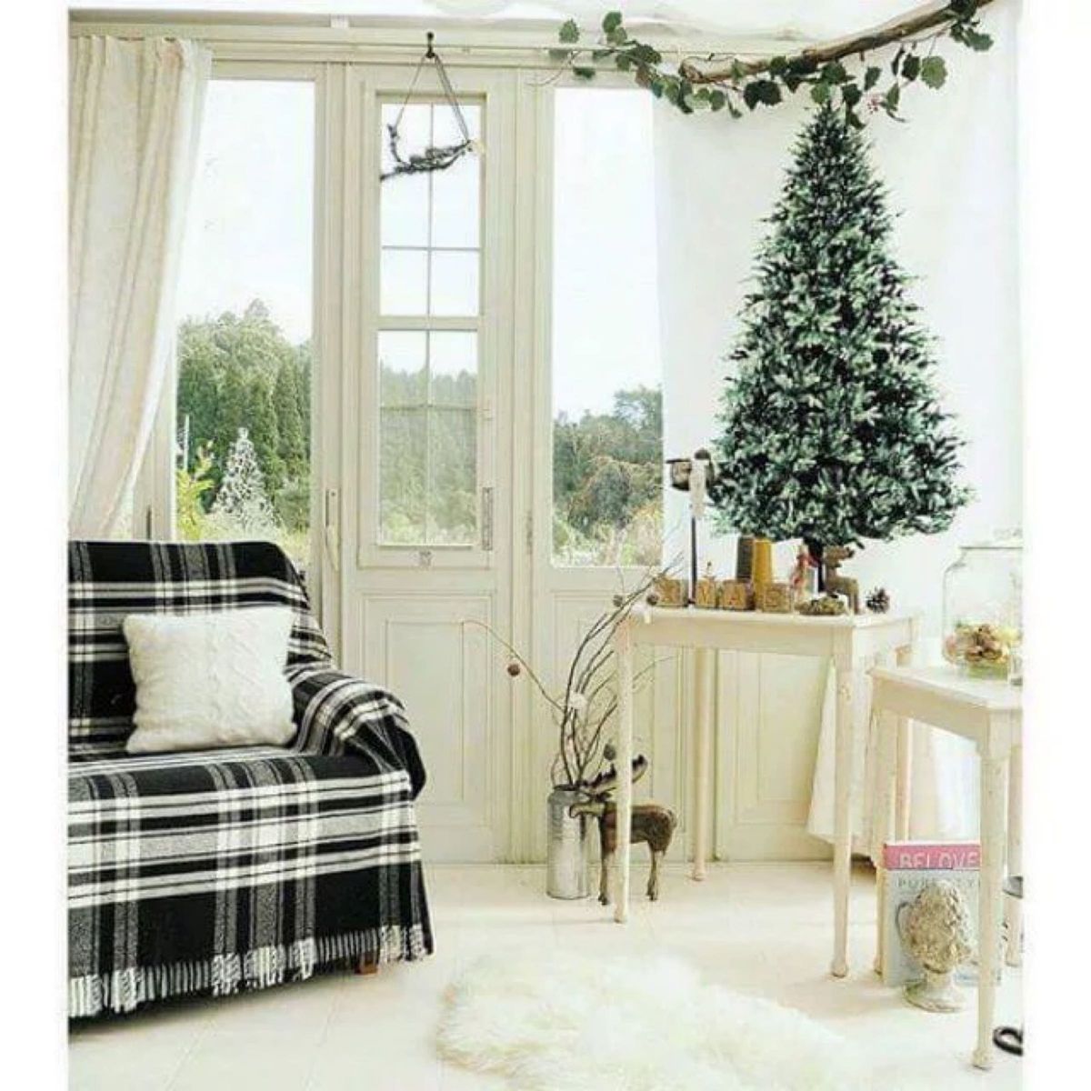 人気 クリスマスツリー もみの木 タペストリー 95cm×70cm 壁掛け 布