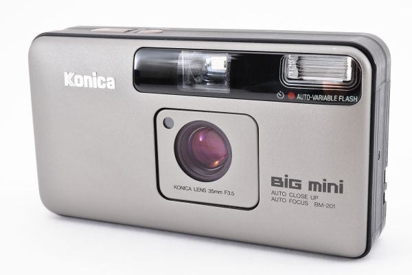 [Rank:AB] 完動美品 Konica BIG MINI BM-201 35mm F3.5 Compact Film Camera コンパクトフィルムカメラ コニカ 動作,フィルム巻上戻OK #115_画像1