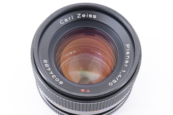 [Rank:AB] 完動良品 Contax Carl Zeiss Planar 50mm F1.4 AEJ MF Standard Lens 大口径 単焦点 標準 レンズ コンタックス Y/C Mount #3110の画像10