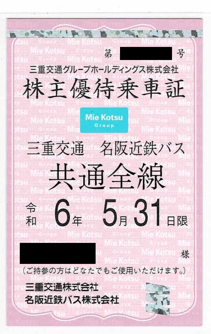 110000 円 オンラインショップ ☆三重交通グループ 株主優待乗車証