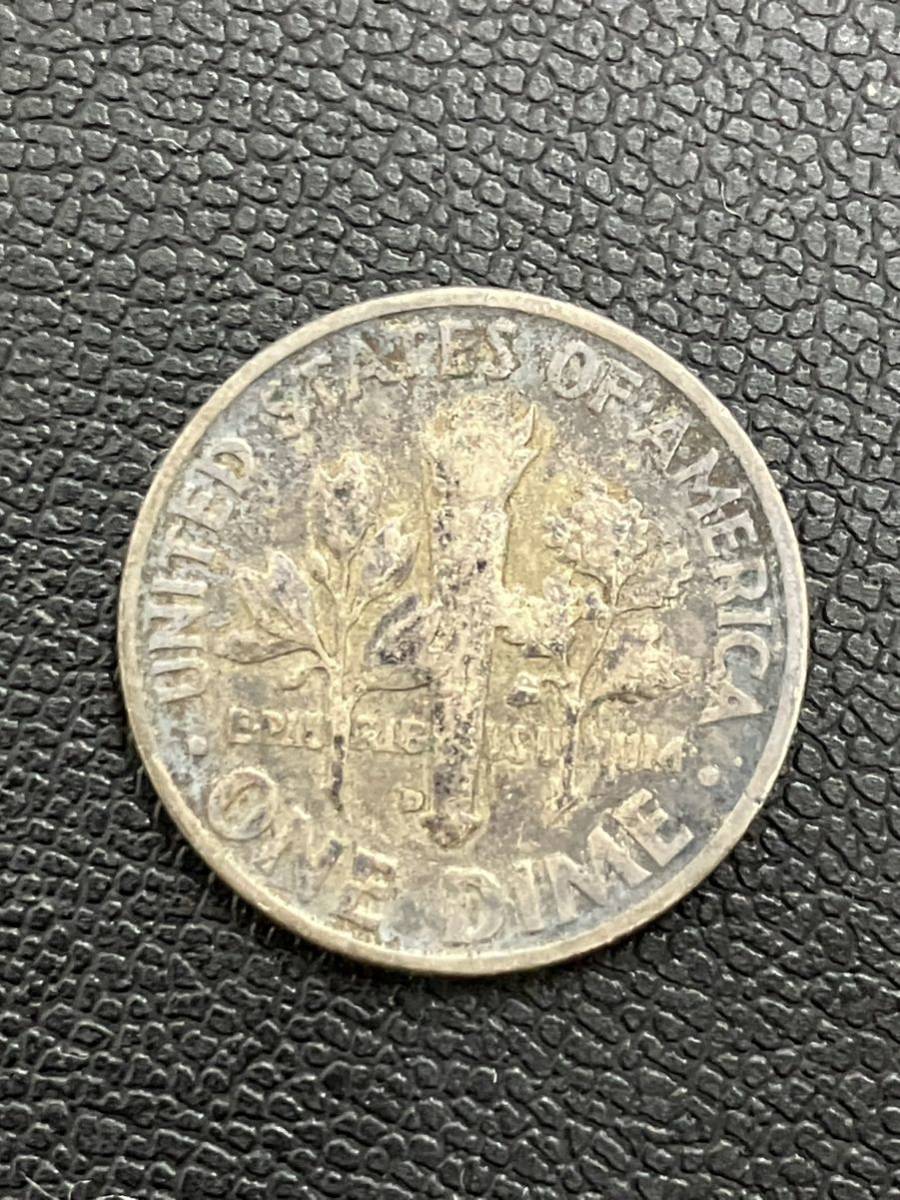 アメリカ 1ダイム 銀貨 1952年 ワンダイム 10セント ONE DIME_画像3