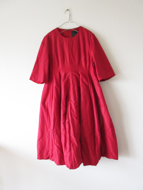2021 NATIVE VILLAGE / ネイティブヴィレッジ 33191-09111 SILK WOOL DRESS 1 RED / ウール シルク ワンピース ドレス