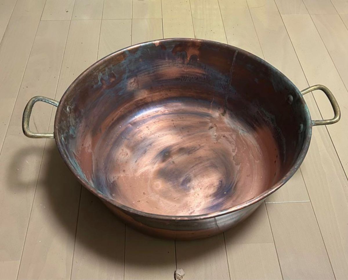 銅製 ジャム 鍋 大鍋 ジャムボール フランス アンティーク
