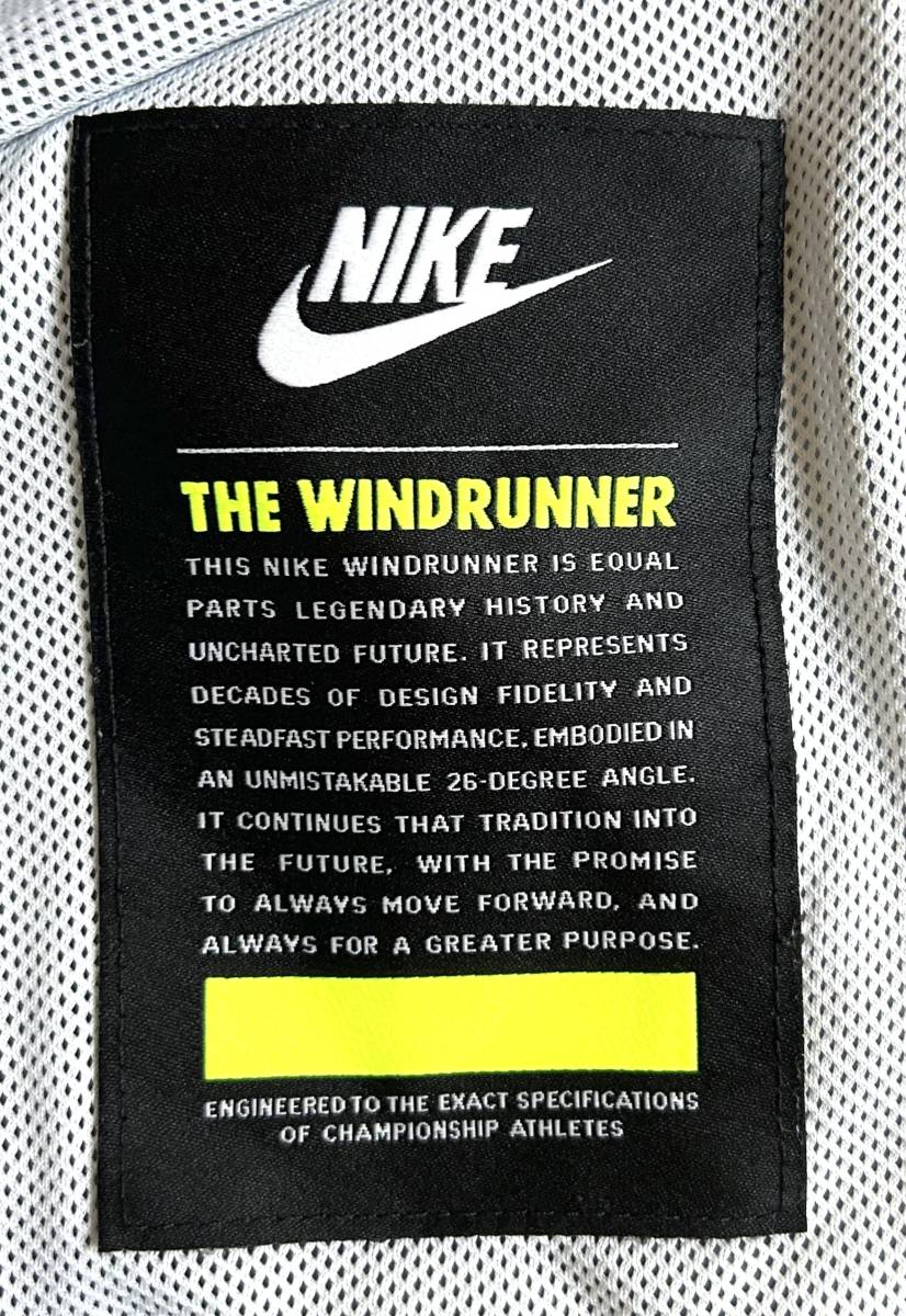 NIKE NSW WIND RUNNER WOVEN HOODED JACKET（XL）白／グレー ナイキ ウインドランナー フーディー パーカー ナイロン 裏メッシュ_画像6