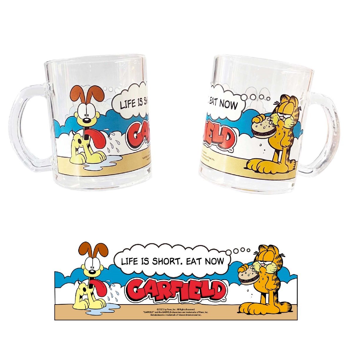 送料無料 4個セット【GARFIELD・ガーフィールド】※《GLASS MUG／グラスマグ》　アメリカン雑貨　アンカーホッキング　現行商品_画像5