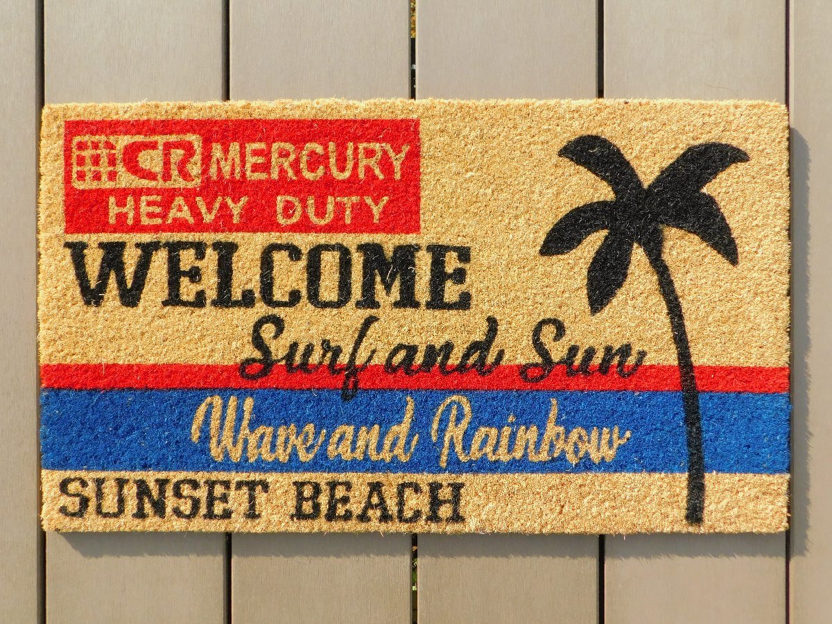 【MERCURY・マーキュリー】※《コイヤーマット・SUNSET BEACH》 アメリカン雑貨 ガレージ 玄関マットの画像2