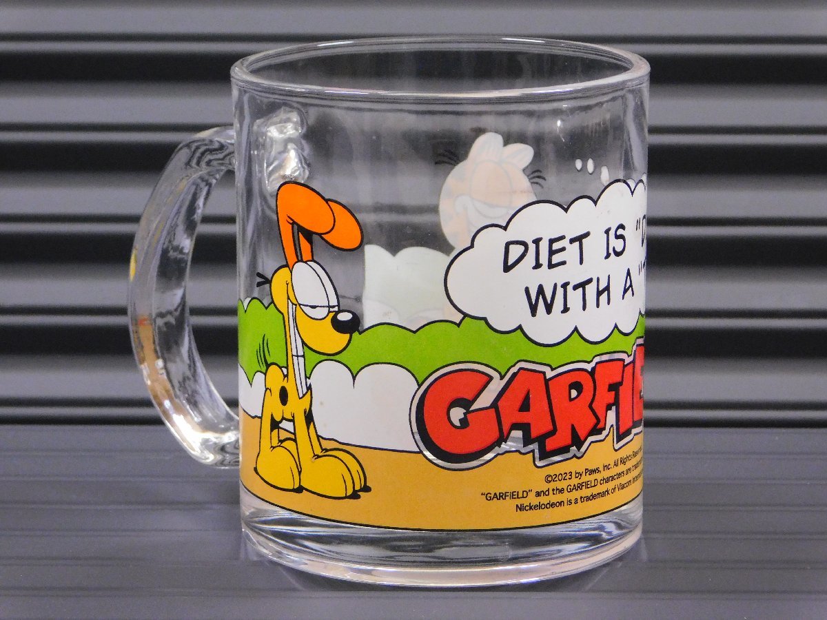 【GARFIELD・ガーフィールド】※《GLASS MUG／グラスマグ》　アメリカン雑貨　アンカーホッキング　現行商品　③_画像2