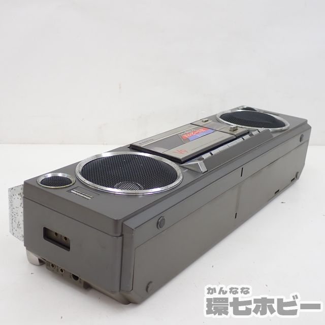 MW21◆当時物 サンヨー SANYO MR-V9 ラジオカセットレコーダー ラジカセ 通電OK 一応再生OK ジャンク/昭和レトロ ポップ 日本製 送:-/100_画像7