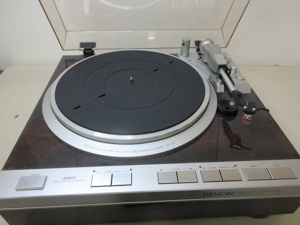 動作品　DENON　DP-47F　ダイレクト ドライブ ターンテーブル　取扱説明書付き　レコードプレイヤー　デノン _画像2