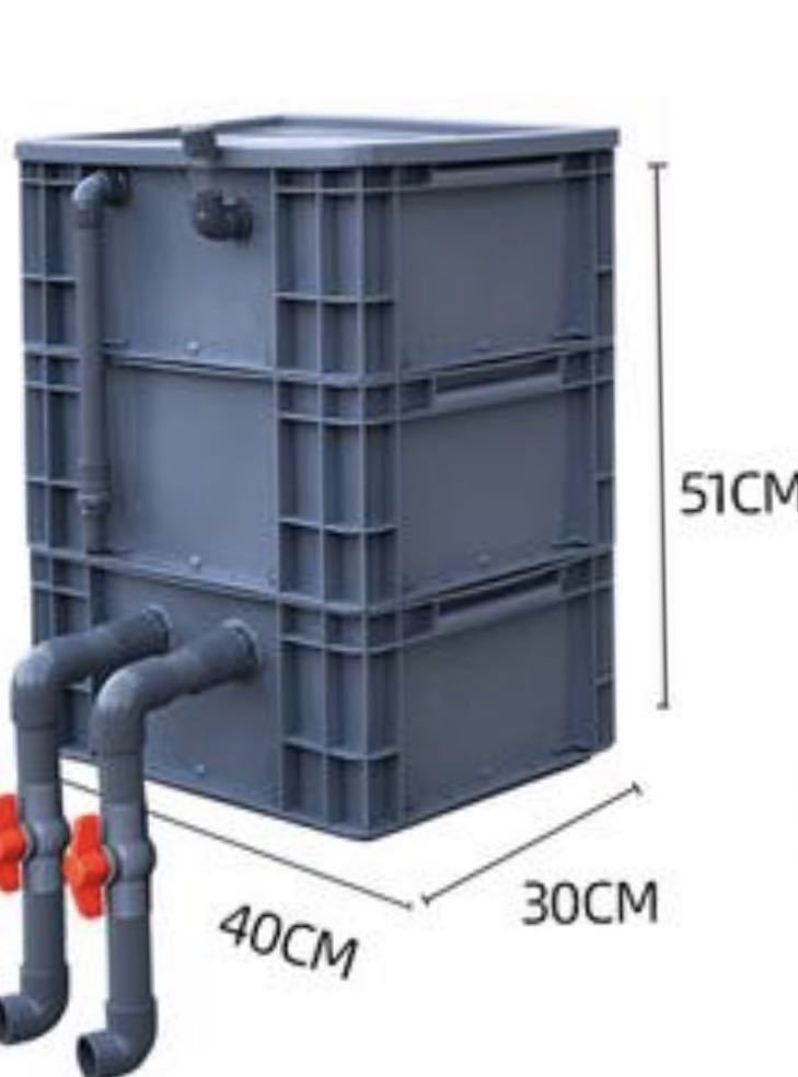 物理濾過生物濾過一体式、万能濾過槽、外部式飼育濾過装置池大型水槽用ビニープール濾過装置(大)当日発送送料込み_画像4
