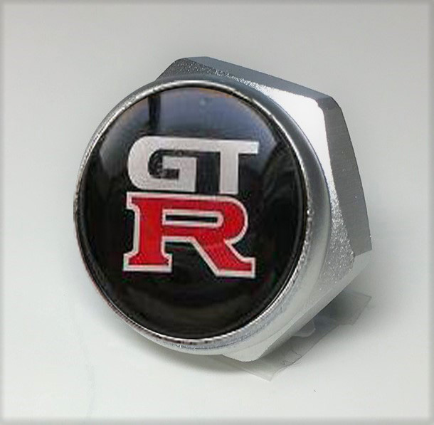 新着　　GTR　マーク　アルミナンバーボルトカバー　1点_画像1