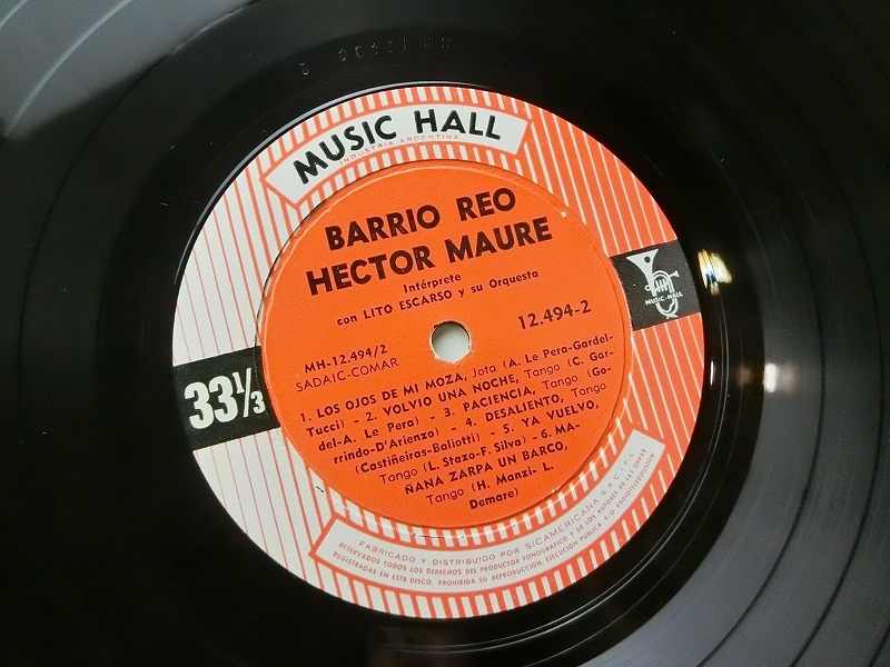 B251:HECTOR MAURE / BARRIO REO / MUSIC-HALL 12.494_画像2