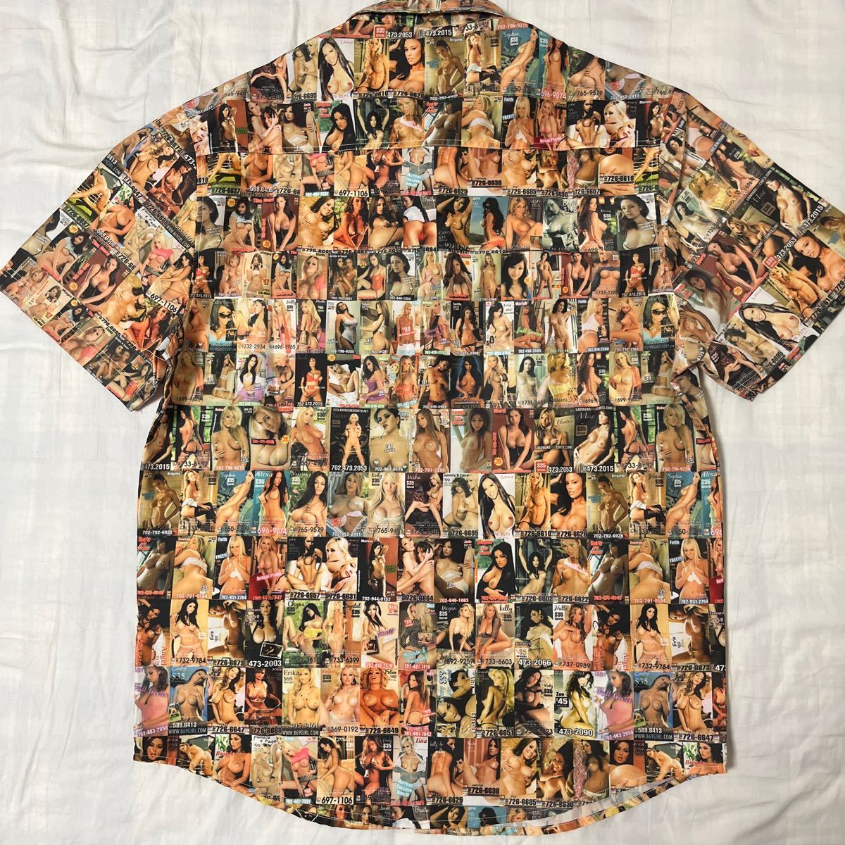 pellepelle ペレペレ ガール ヌード セクシー エロ ポリエステル 半袖 総柄 シャツ pellepelle ペレペレ ガール ヌード セクシー エロ ポリエステル 半袖 総柄 シャツ