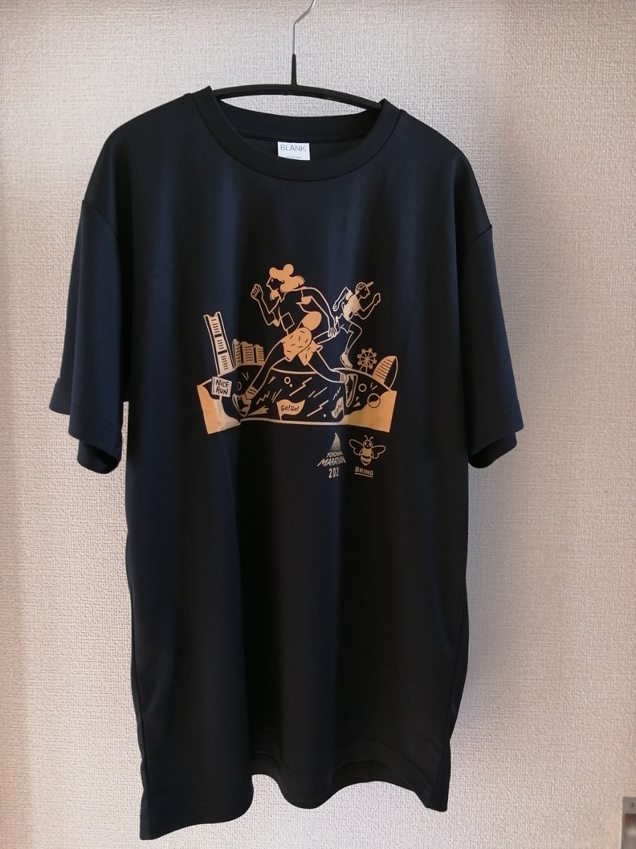 新品　横浜マラソン　2023　半袖Tシャツ（Ｍ／黒）_画像1