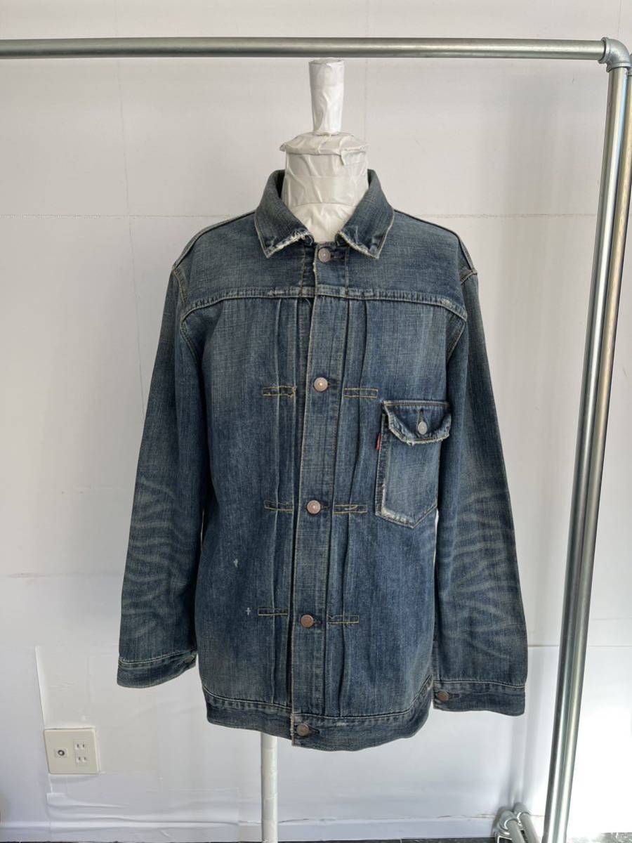 Levi's リーバイス 1stタイプ ダメージ加工ロング丈 デニム Levi's リーバイス 1stタイプ ダメージ加工ロング丈 デニム