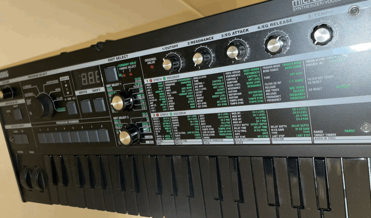 KORG microKORG シンセサイザー ボコーダー 中古 レアカラー ブラック_画像5