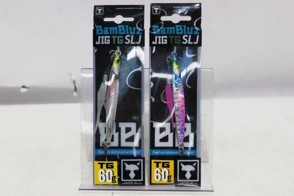 B768H 125 JACKALL ジャッカル BamBluz JIG TG SLJ バンブルズジグ 60g フラッシングシラス セクシーブルピン 計2種 未使用_画像1