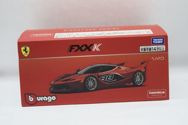 B797H 069 タカラトミー トミカプレゼンツ ブラーゴ シグネチャーシリーズ 1/43 フェラーリ FXX K ミニカー 中古品_画像1