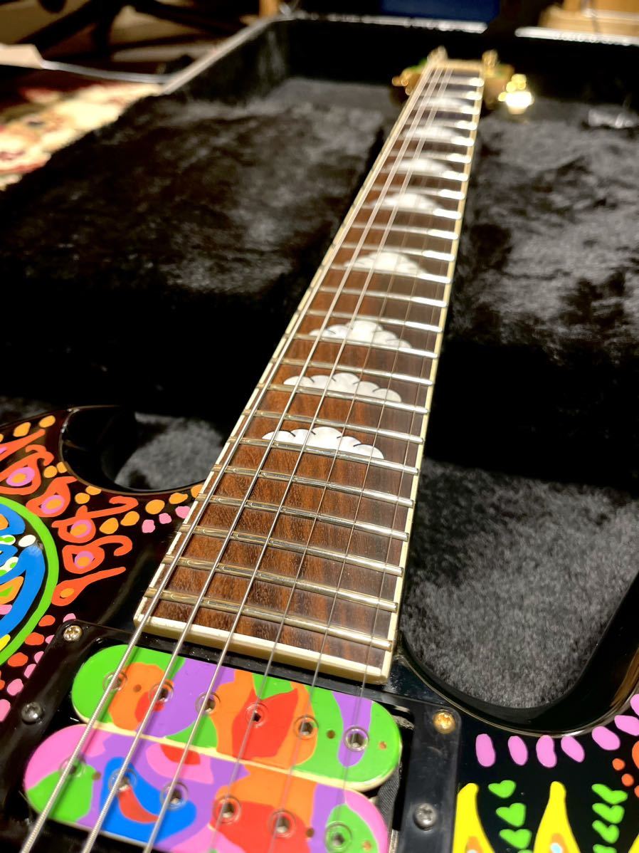 hide ギター/FERNANDES/Burny MG-165X/サイケ/美品/ハードケース hide ギター/FERNANDES/Burny MG-165X/サイケ/美品/ハードケース