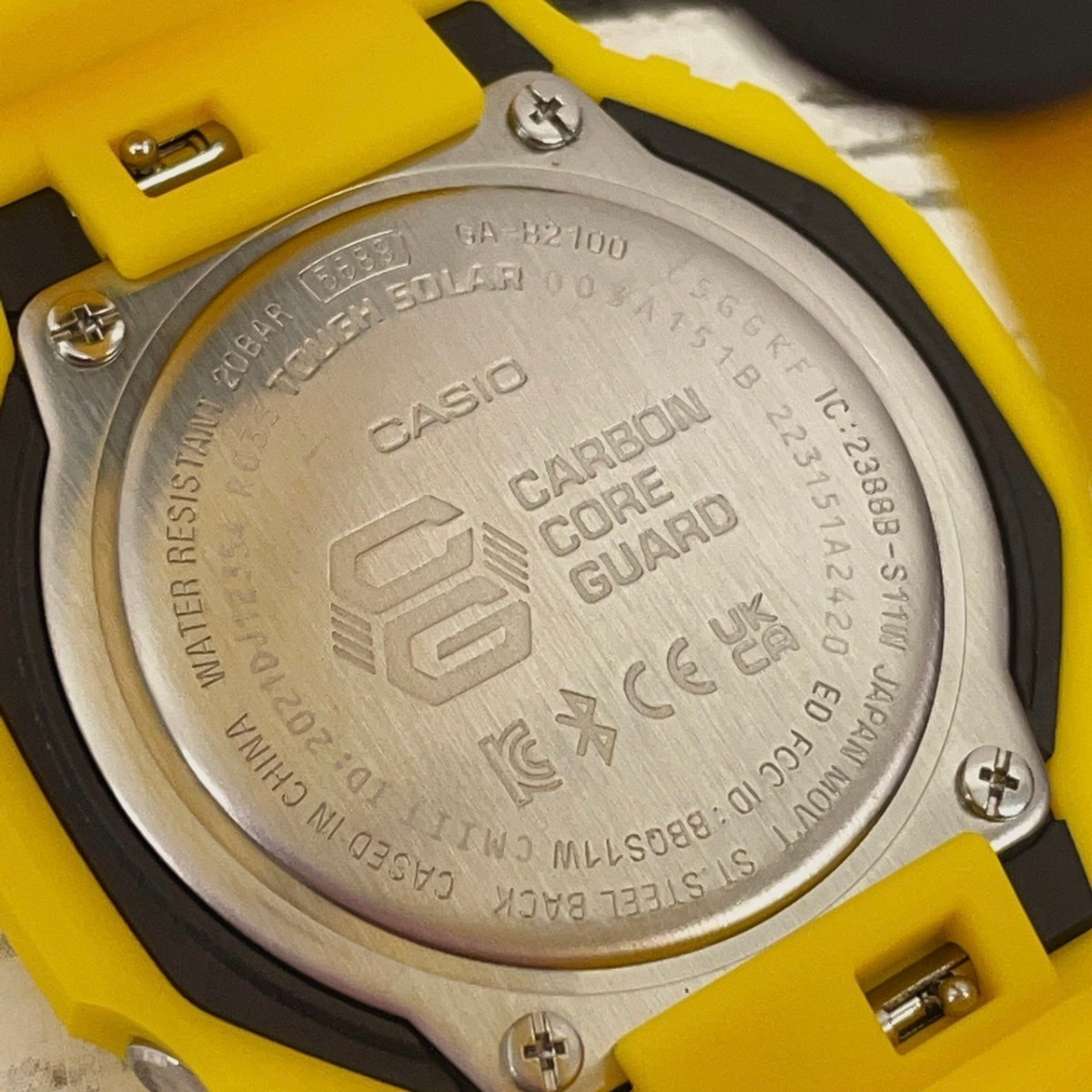 CASIO カシオ G-SHOCK カシオG-SHOCK ソーラー GA-B2100C-9AJF イエロー ブラック 箱付き 腕時計 Bluetooth【2388】_画像7