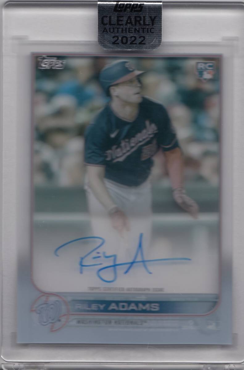【RILEY ADAMS】ルーキー 直筆サインカード 2022 TOPPS CLEARLY AUTHENTIC AUTO 《専用ケース入り》#検索 BOWMAN_画像1