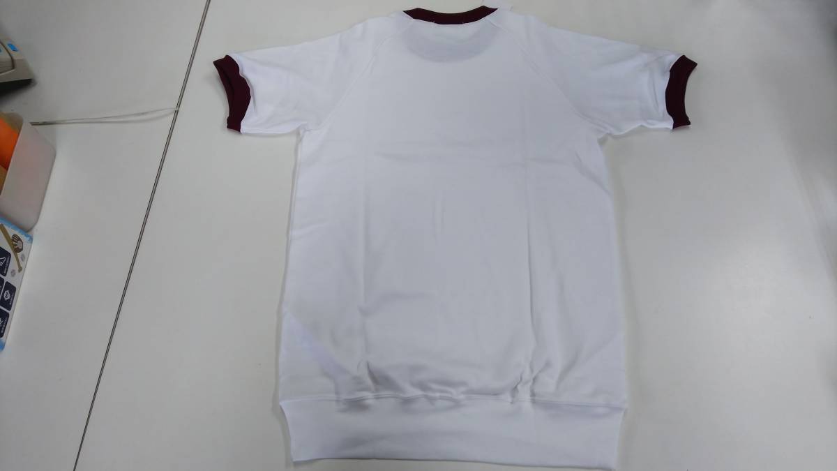 VIGOR 半袖体操服 スクールクールネックシャツ Mサイズ 白×エンジ 新品未使用 　難あり_画像4
