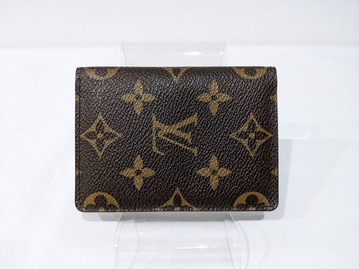 1円～ 良好 Louis Vuitton ルイヴィトン LV M66541 ポルト カルト パス ヴェルティカル パスケース 定期入れ カード入れ モノグラム_画像1