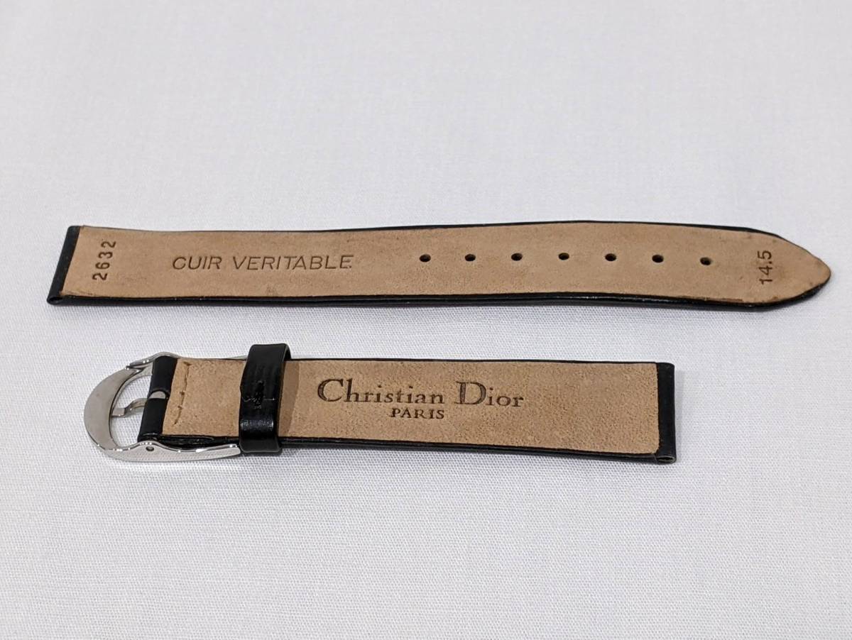【39787】Christian Dior ディオール D78-109 マリススクエア 時計 クオーツ シルバー ミラー文字盤 レディース 替えベルト付き_画像10