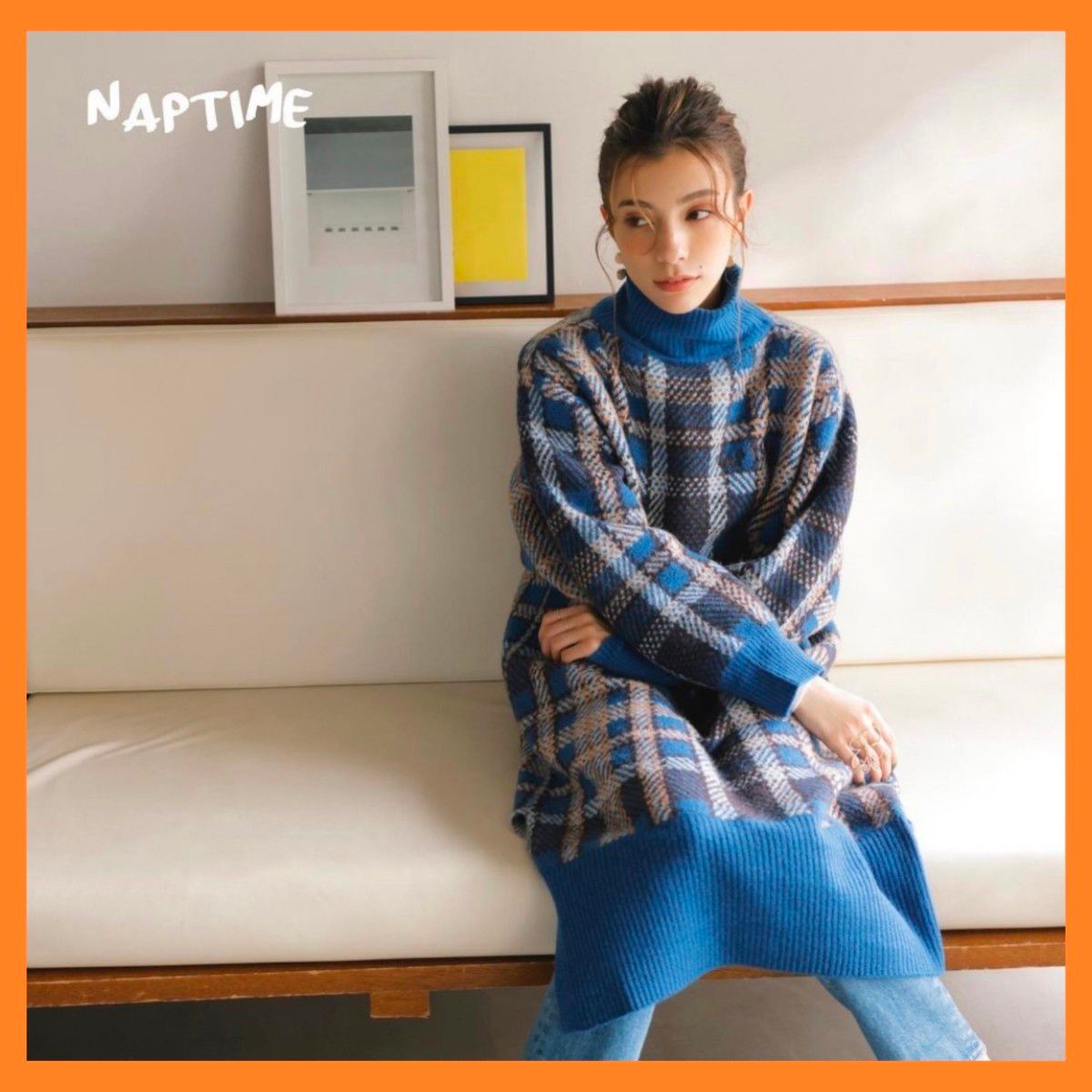 Naptime ナップタイム Nissy 西島隆弘 チェック柄 ニット Naptime ナップタイム Nissy 西島隆弘 チェック柄 ニット
