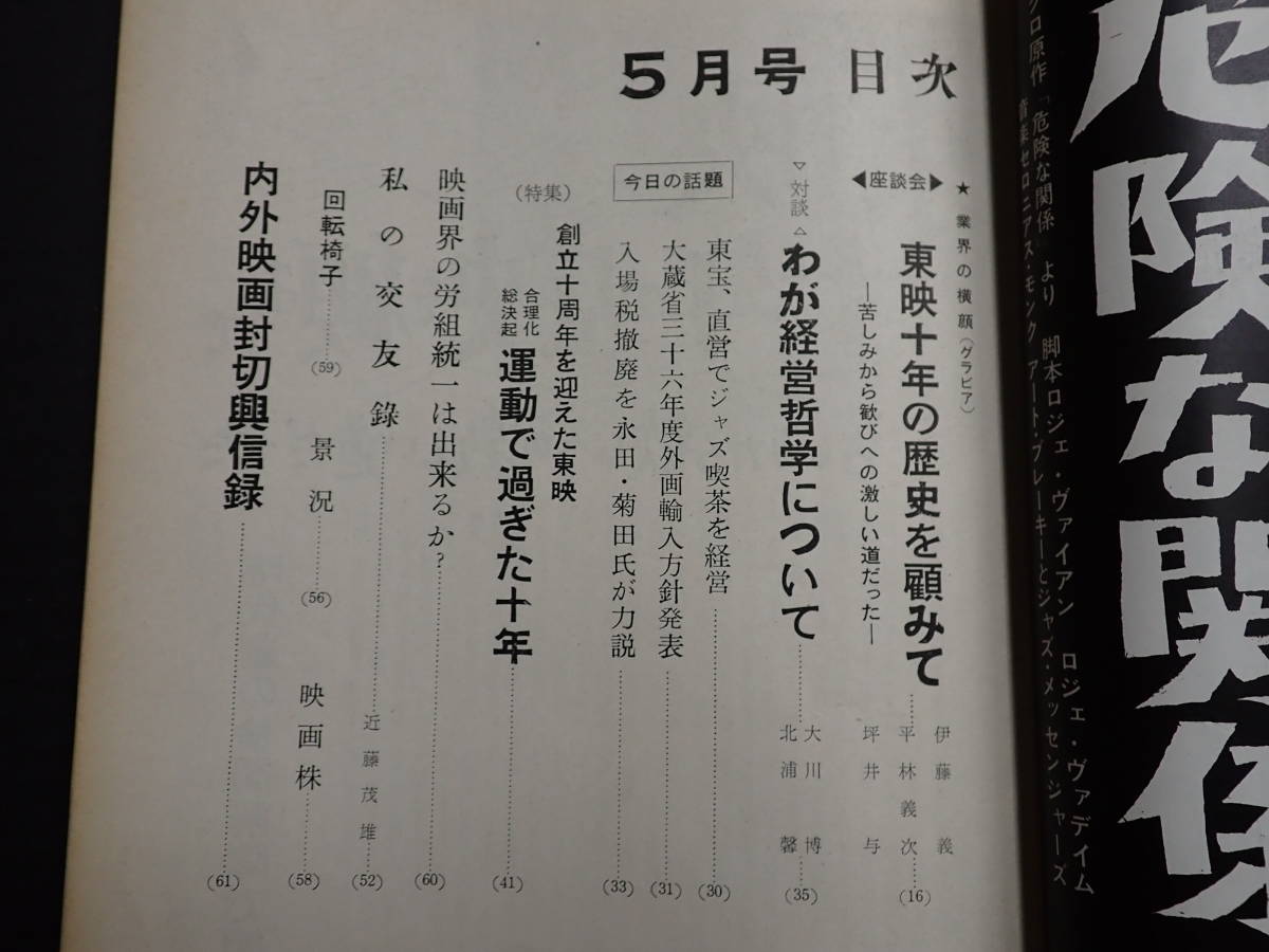 映画時報　昭和36年5月号　表紙／「わが生涯は火の如く」　東映十年の歴史を顧みて_画像7