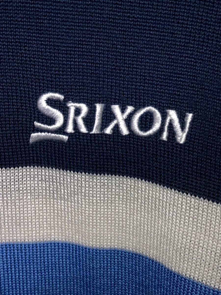 SRIXON Z-STAR スリクソン ハーフジップ　セーター　青　白　紺　Mサイズ　毛50% モリリン_画像3