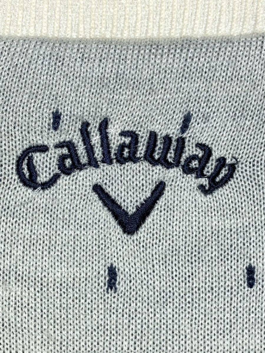 Callaway Golf キャロウェイゴルフ ヤシの木 椰子の木 中綿 フルジップ ニットセーター ブルゾン ジャケット Lサイズ 防風 蓄熱 241-260594_画像3