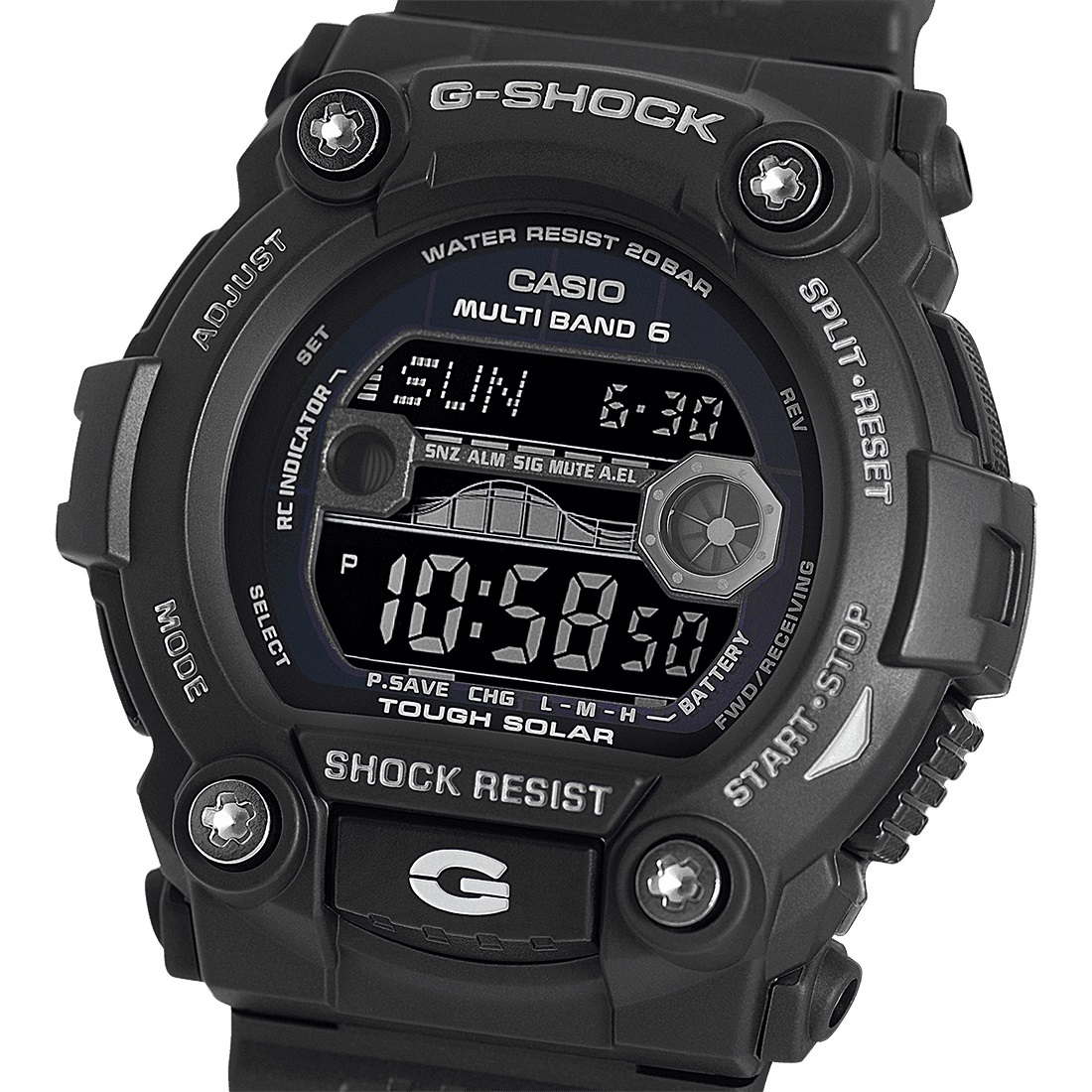 CASIO カシオ G-SHOCK Gショック GW-7900B-1 タフソーラー 世界6局電波受信 タイドグラフ ムーンデータ搭載 腕時計 メンズ★新品_画像3