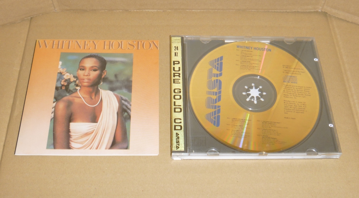 輸入盤ゴールドCD:ホイットニー・ヒューストン/WHITNEY HOUSTON / ARISTA(ARCD 8212G) 日本プレス(日本コロムビア/DENON) そよ風の贈りもの_画像1