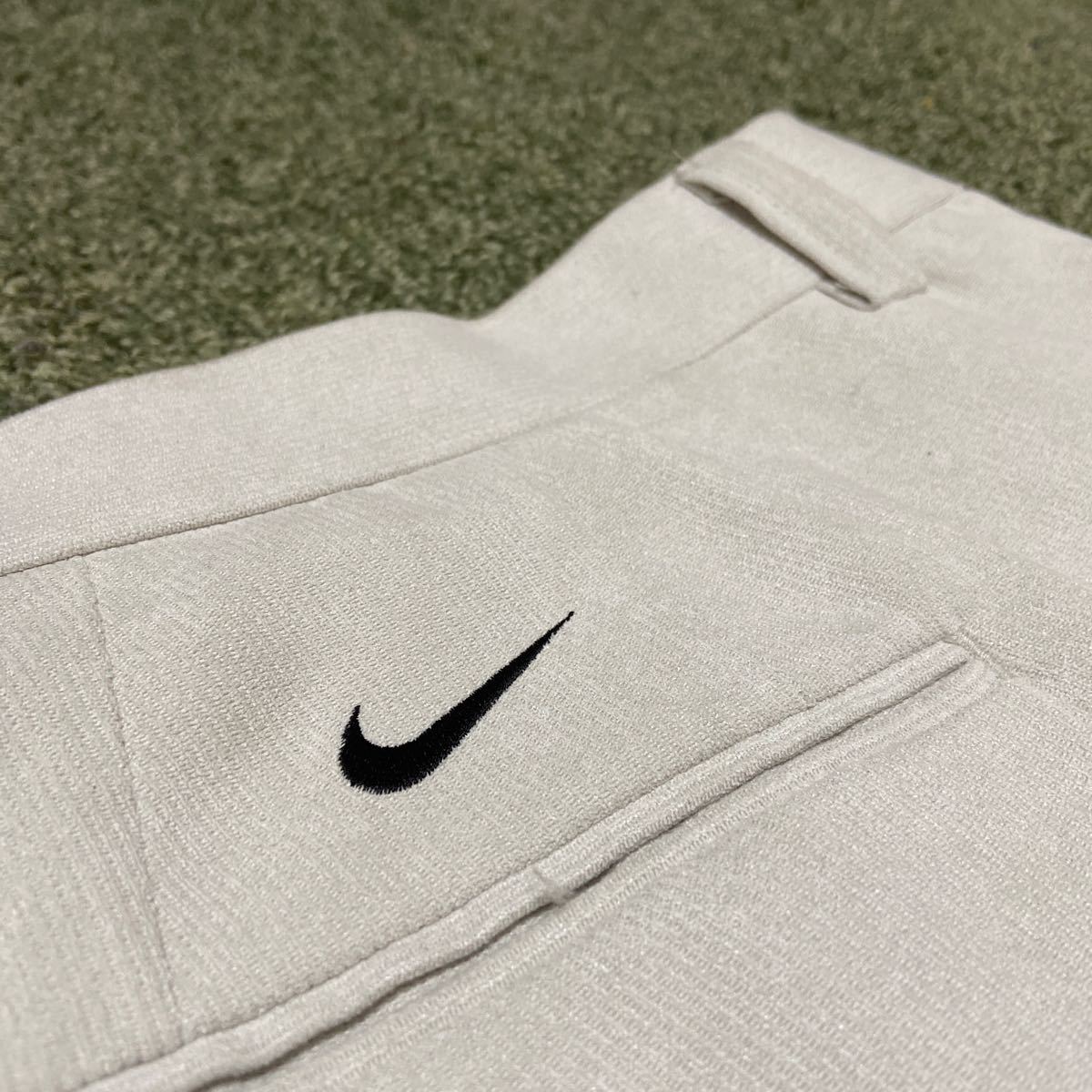 NIKE GOLF ナイキゴルフ スラックス パンツ 38 オフホワイト ベージュ 美品_画像4