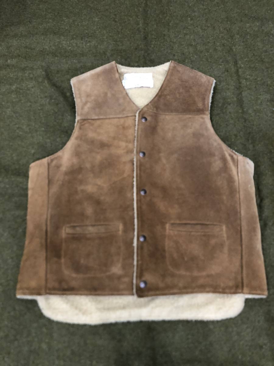 SCHOTT RANCHER suede boa VEST Lの画像8