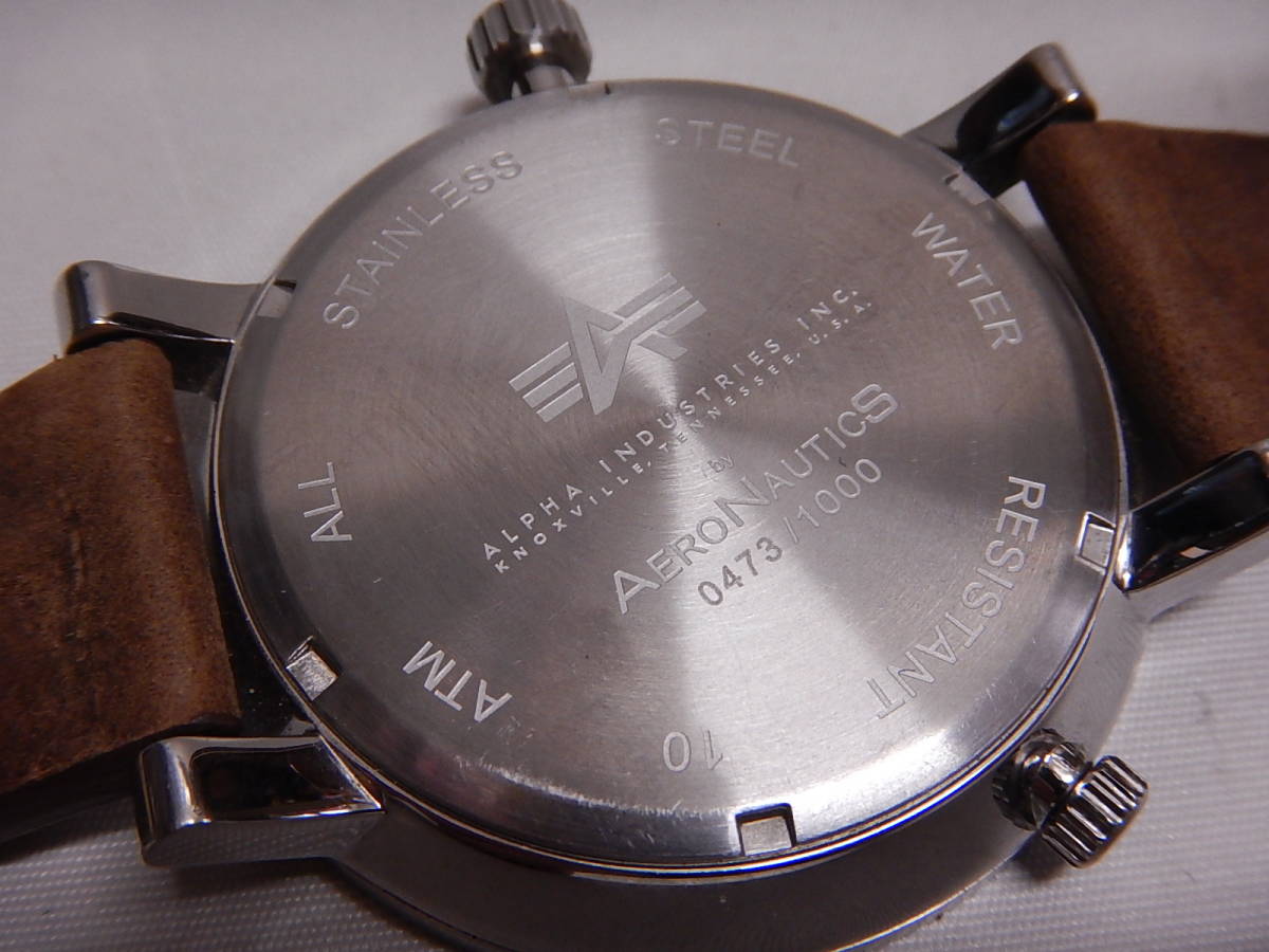 限定品■AERO NAUTICS 0473/1000 alpha industries アエロ ノーティック 腕時計■_画像4